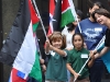 Second graders present flags